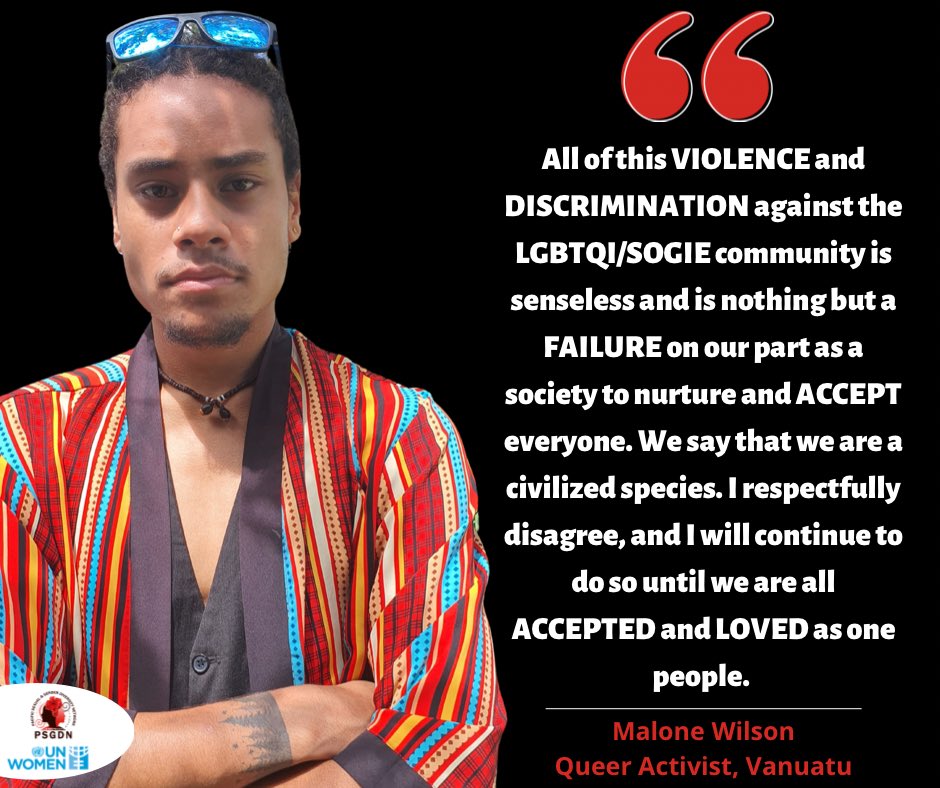 PSGDN1's tweet photo. THURSDAYS IN BLACK
Every Thursday, #PSGDN joins global #ThursdaysinBlack campaign in solidarity with survivors of all forms of violence. Get involved & SAY NO to VIOLENCE & DISCRIMINATION against #LGBTQI community in the #Pacific.
#EVADA #SpotLightInitiative #PIDSOGIESC+ #SayNo https://t.co/TLYAChVusA
