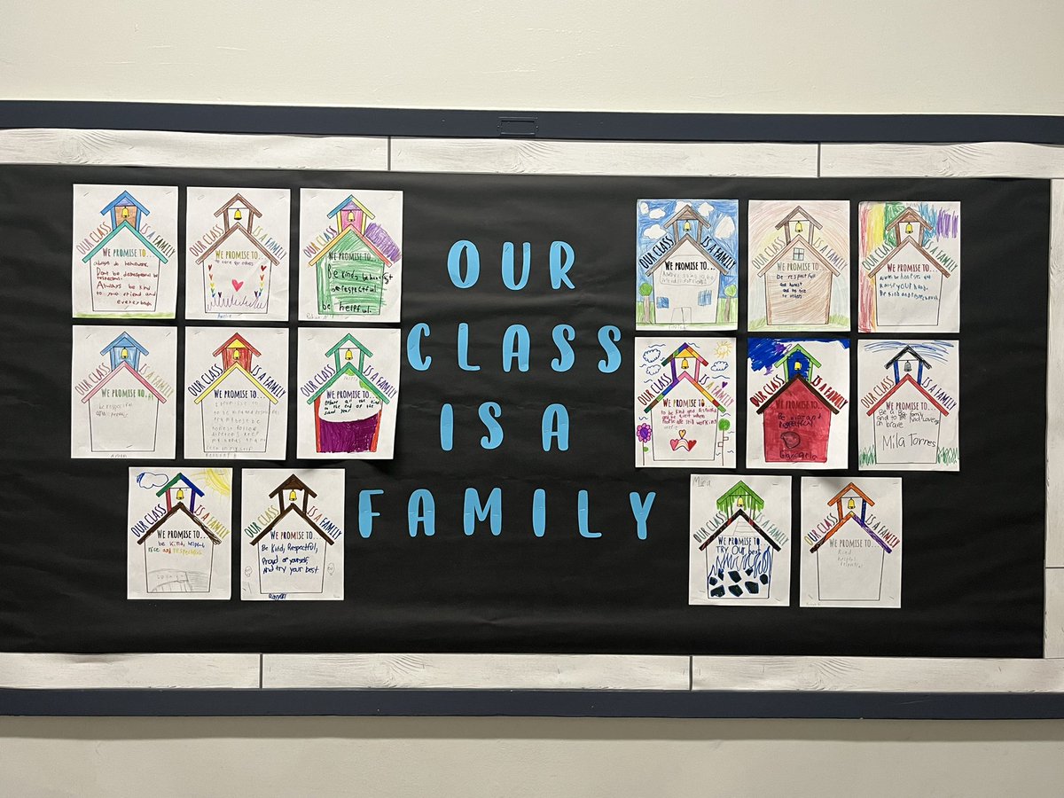 NavarraMrs's tweet photo. After reading “Our Class is a Family,” the students made a promise to their family in room 220! #TeamNav #TeamWheeler #WeBelong @WheelerAvenue @VS13UFSD https://t.co/XoI3mJgajP