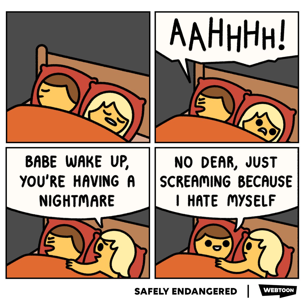 Art imitates life 🙃 #SafelyEndangered #WEBTOON @endangeredcomic