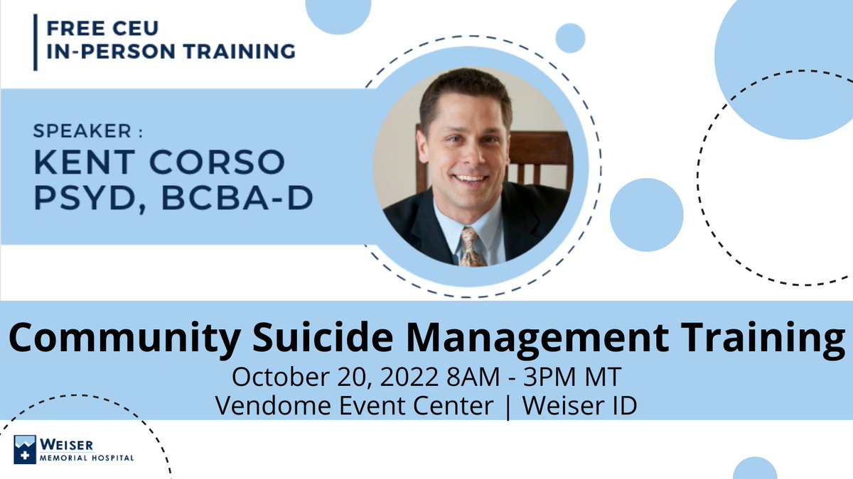CWHO_Inc's tweet photo. Free in person #training! Open to all first responders, city workers, school district employees, pastors, and ALL community partners. Learn real and proven techniques for #suicideprevention and build crisis response plans. Check out the link in our bio to register! #kentcorso https://t.co/WZeBglmFks