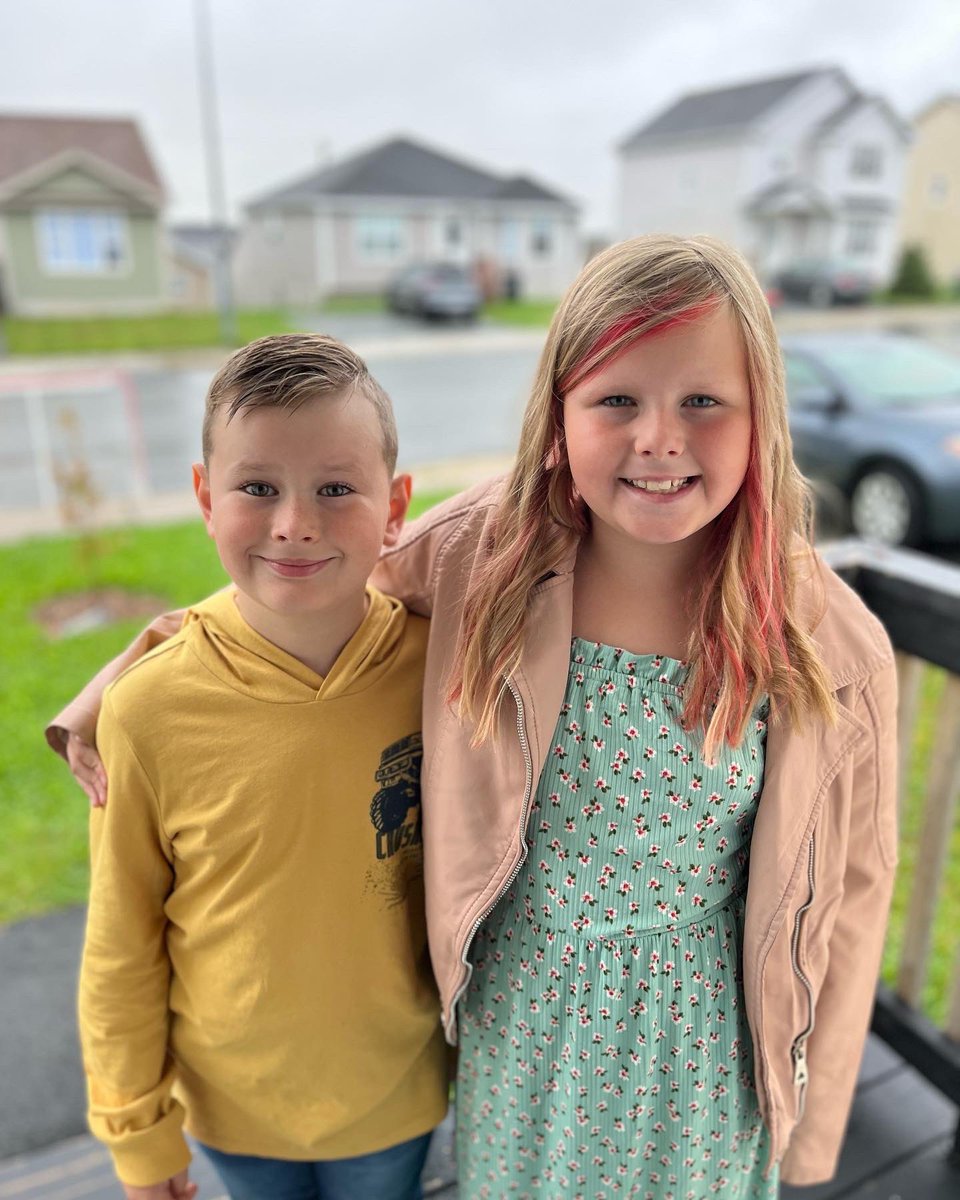 loreleilodge's tweet photo. So proud of these two. Noah is off to grade 3 and Charley is off to grade 5! I love watching you grow ! Praying for an awesome year.  #firstdayofschool @Roncalli3b https://t.co/23iEZoiwKf