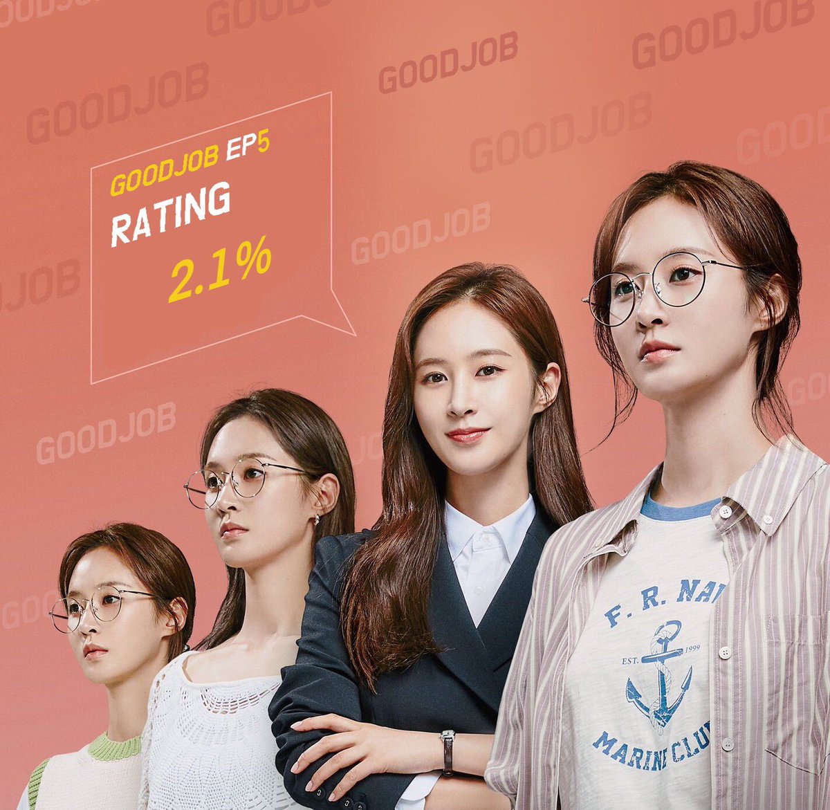 BeWithYUL_TH's tweet photo. 💌 เรตติ้งซีรีส์ #Goodjob 👍จาก nielsen korea หมวดเคเบิ้ลทีวี (ทั่วประเทศ ,ในโซล)

EP1 - 2.3% , 2.2%
EP2 - 2.2% , 2.1% 
EP3 - 2.3% , 2.4%
EP4 - 3.2% , 3.1% 
EP5 - 2.1% , 2.2%  

คืนนี้ขอให้เรตติ้งขึ้นไปอีกนะคะ 🥺

#GoodjobEP4 #BeWithYUL #권유리 #KWONYURI @GirlsGeneration https://t.co/HoITSDw7mC