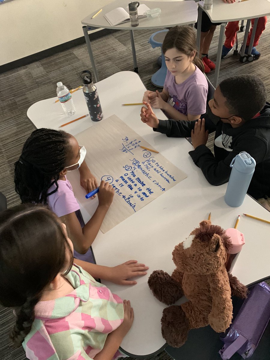 EmilyLosos's tweet photo. Students writing down how to solve 604-268! The biggest focus was listing the steps for how to borrow when there’s a zero! @RiddleElem #math #mathtask #FISDmadetoshine https://t.co/LSCiCAn7Hz