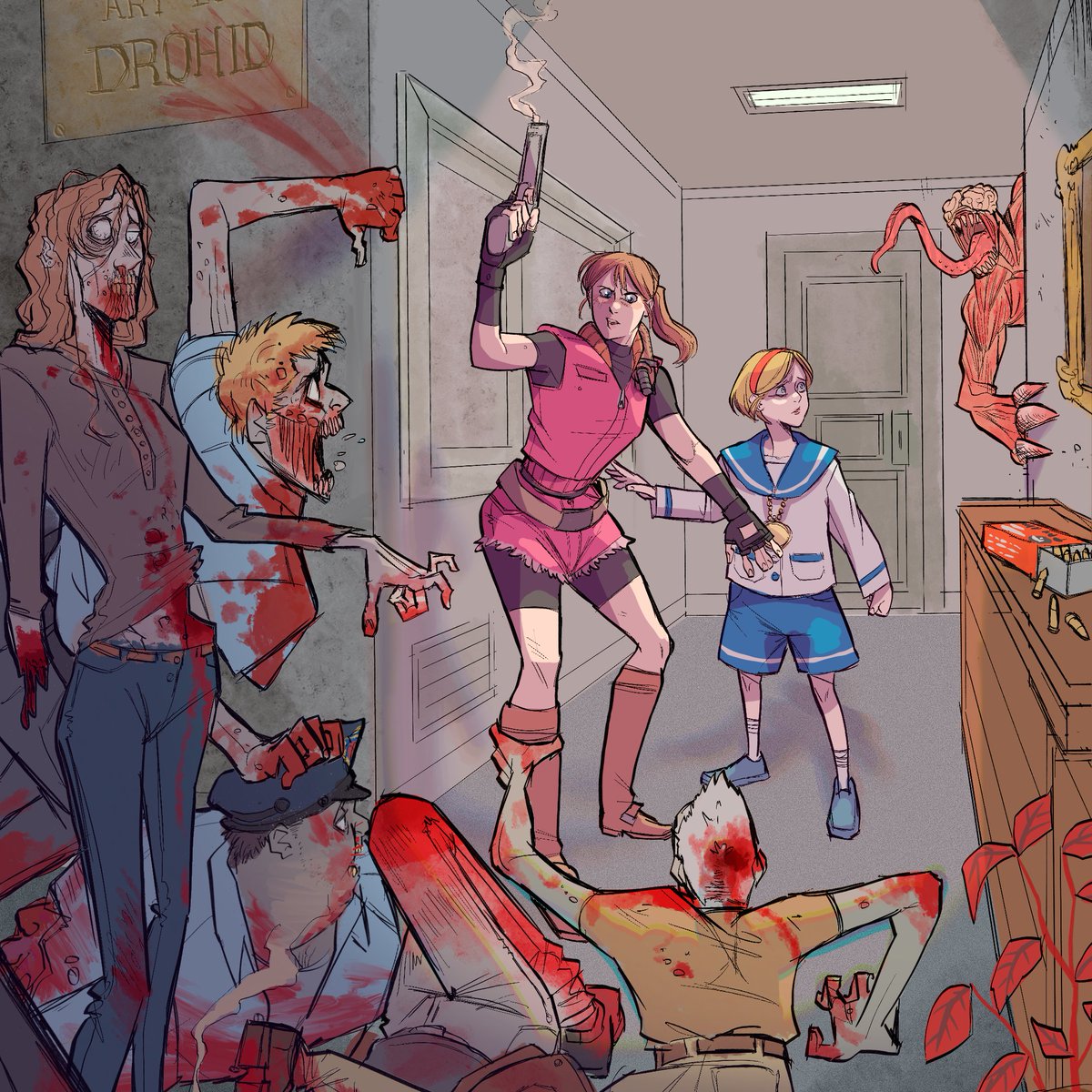 Drohid's tweet photo. I'm open for #COMMISSIONS! My price list is in my pinned tweet. I'm used to #ResidentEvil stuff, mostly, but I do anything really. I'm completely free atm, no queue whatsoever, I'm adaptable, and I need the moneys. So hit me up with any concepts or recommend me to your peeps https://t.co/rSW8LvGYzF