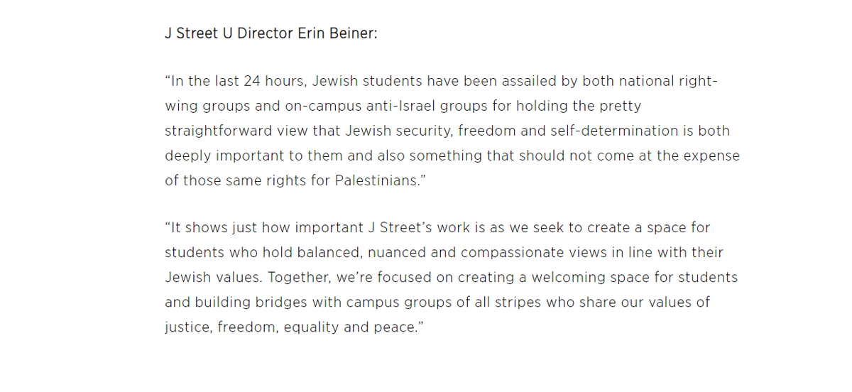 jstreetdotorg's tweet photo. In the last 24 hours, @jstreetu students have been assailed by national right-wing groups and on-campus anti-Israel groups. Neither seems able to accept that Jews can both support their right to self-determination while also vigorously fighting for equality/opposing occupation. https://t.co/FBdh7A6sy0