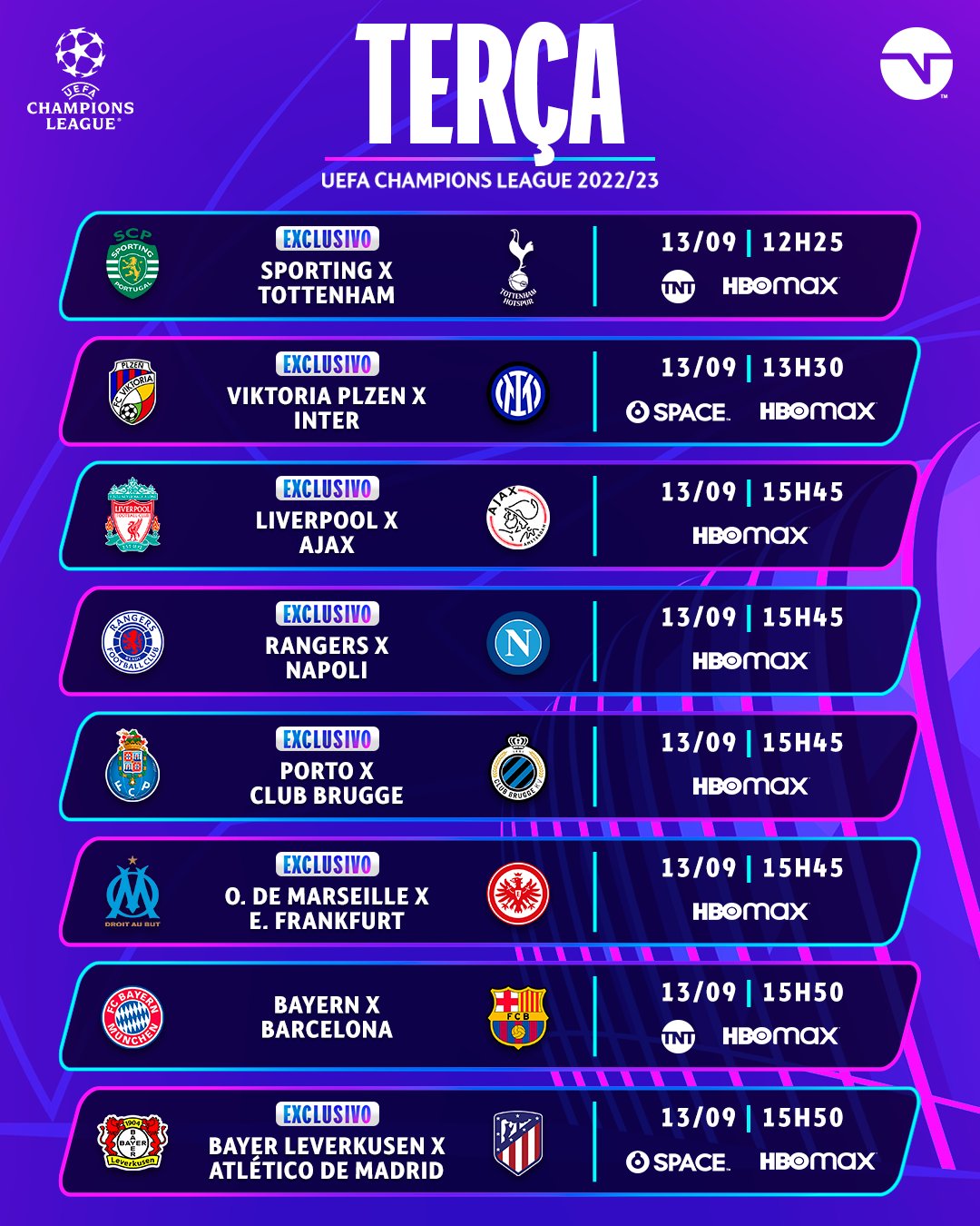 Saiba onde ver os jogos da Champions League - 09/09/2021 - Esporte