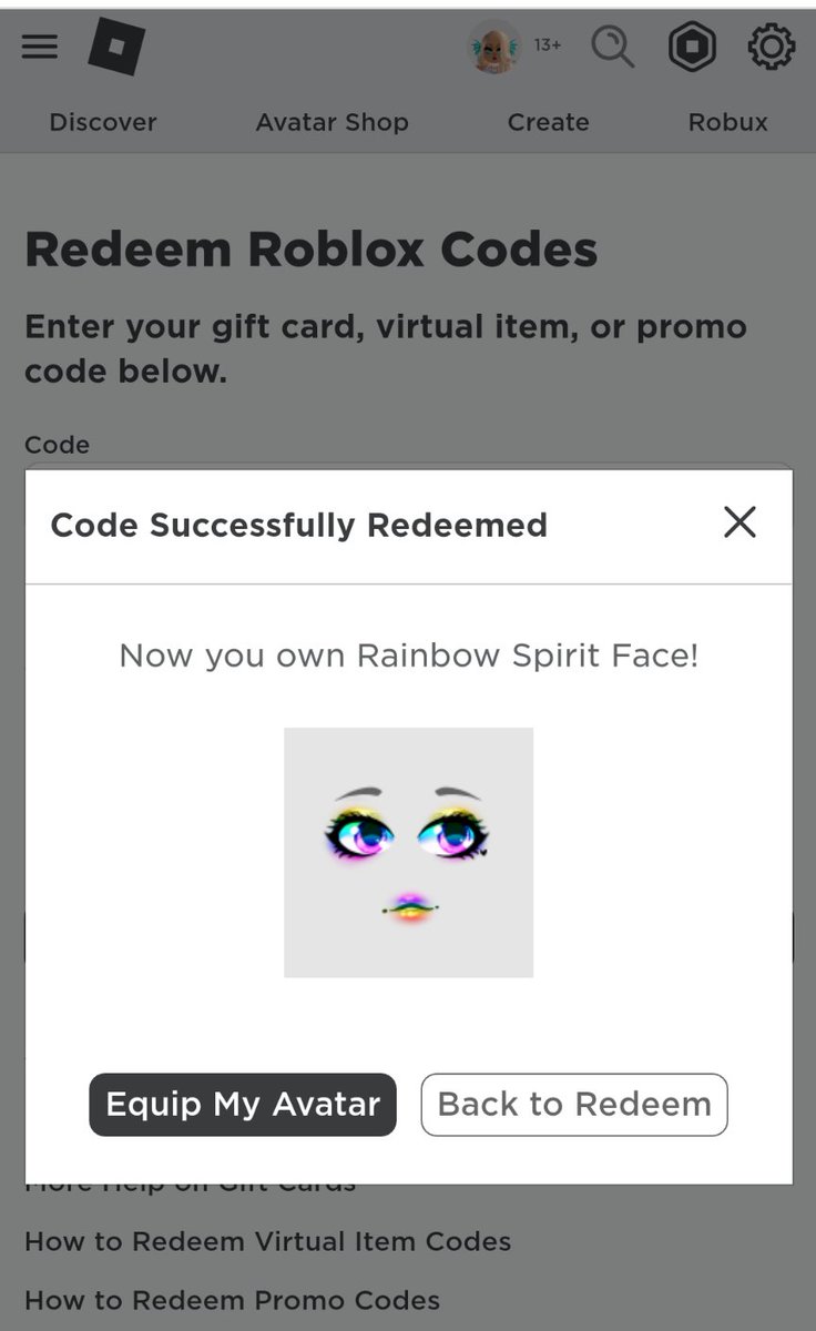 Gamer_christy's tweet image. I can't believe it i found it at target today!The Rainbow Spirit Face!Thank you @twindaoneplays help me find it!
#roblox #robloxfacecode