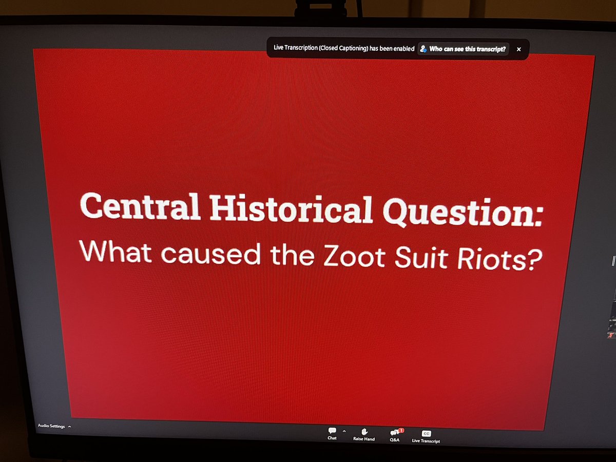 jbuynar84's tweet photo. Learning more about the Zoot Suit Riots in Los Angeles with @SHEG_Stanford tonight. Using primary sources to enhance student’s knowledge has long been a goal of mine. Thank you for facilitating this for us! #sheg #sschat #socialstudies #primarysources #zootsuit https://t.co/kNuopsjh9o