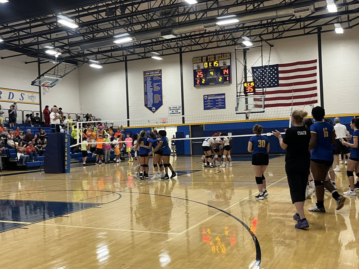 Wizard volleyball wins their first home game!