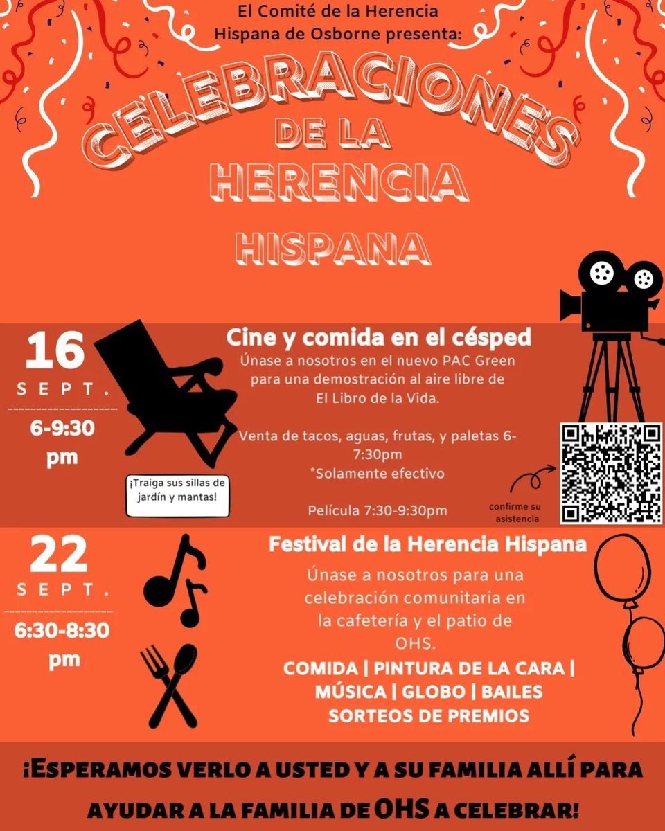 OHSSGATweet's tweet photo. Hispanic Heritage Movie Night and Festival! https://t.co/SV50VtLYQw