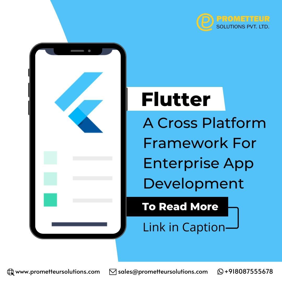 Iamprometteur's tweet photo. Flutter - A Cross Platform Framework for Enterprise App Development
.
.
Contact Us Today!
#PrometteurSolutions
π±+918087555678
To read more click the below link: https://t.co/nQpYI9sC5F
#mobileapps #mobileappdevelopment #androidappdevelopment #flutterapp #prometteursolution https://t.co/y73ydjPlIT