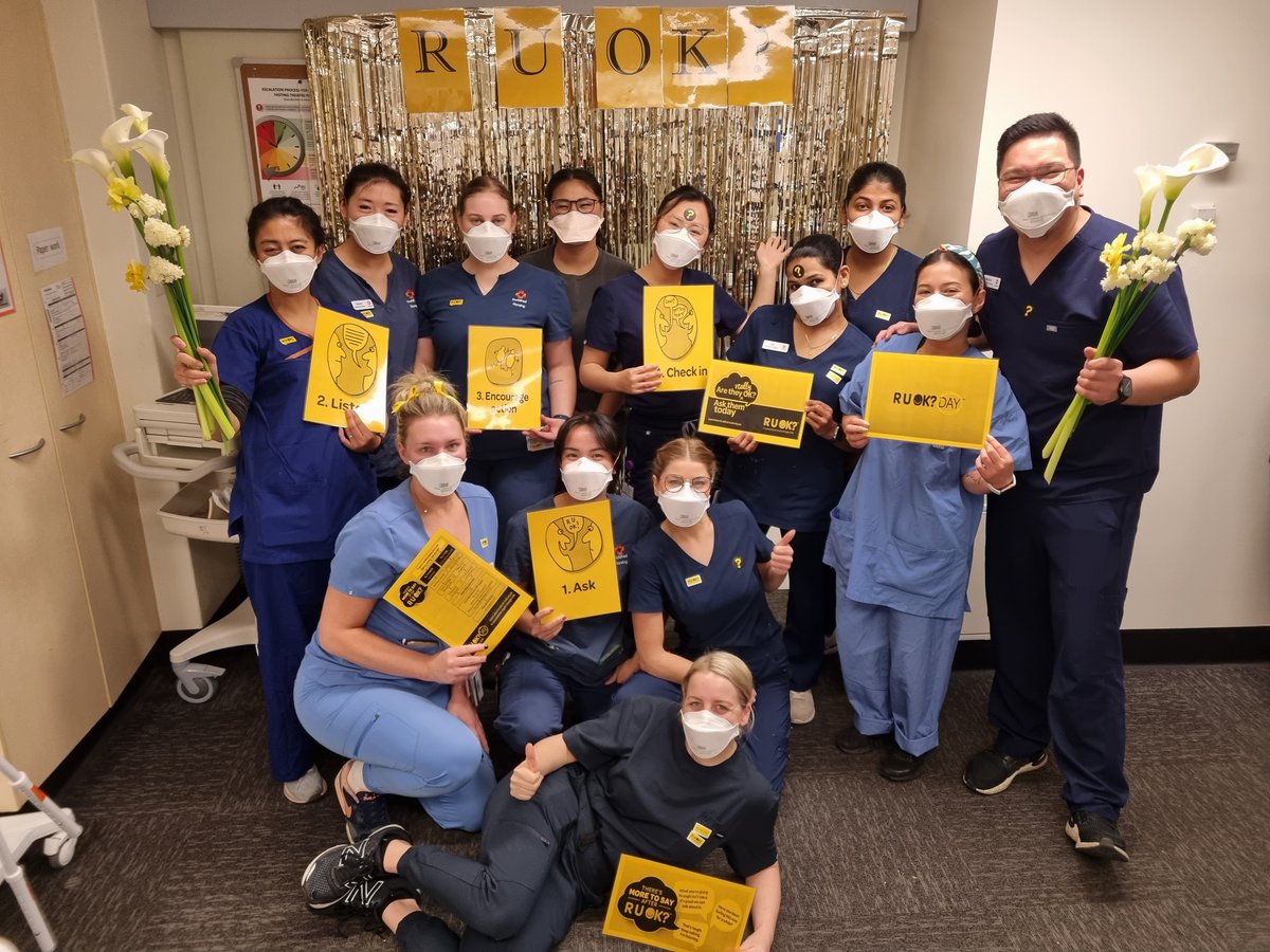 Every day is the right day to ask ‘are you ok?’, says Ashley McHardy, Respiratory Unit Nurse Manager. Her team used #RUOKDay2022 to discuss what initiatives could be put in place to support the group year-round. bit.ly/3x4YwLh