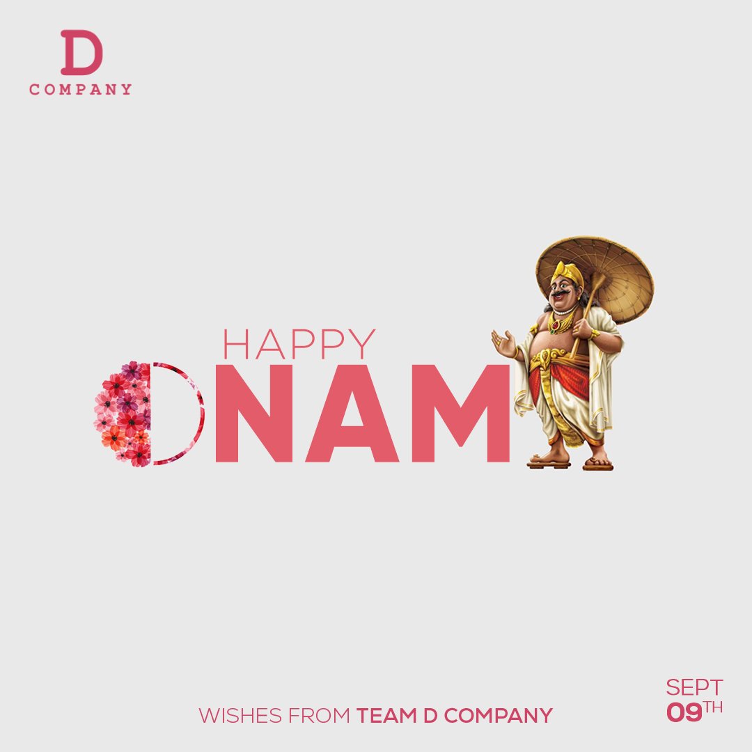 Cheers to this auspicious occasion! #HappyOnam everyone! Wishes from Team @DCompanyOffl @DuraiKv #Onam