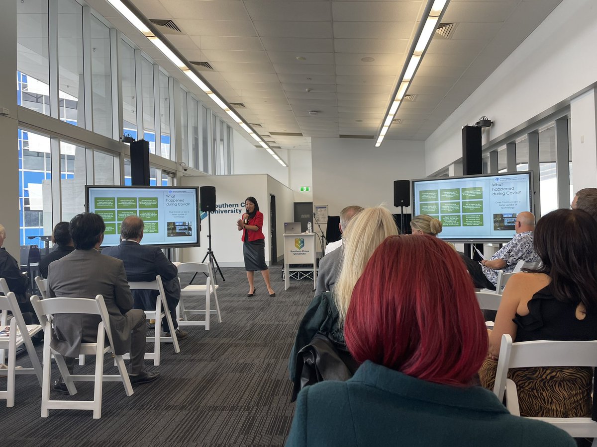 Debby Lo-Dean sharing how emerging technologies are being leveraged on the #GoldCoast
at the <a href="/thegoldcoasthub/">The Gold Coast Hub</a> Future of Work event at Southern Cross University