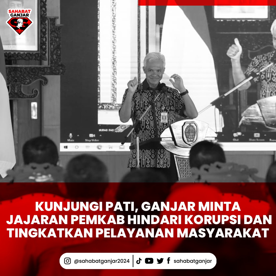 sahabatganjar's tweet photo. Bertempat di Pendopo Kabupaten Pati, Pemkab menerima kunjungan Gubernur Jawa Tengah Ganjar Pranowo. 

#SahabatGanjar #GanjarPranowo #Ganjar https://t.co/CQMBiDSX1D