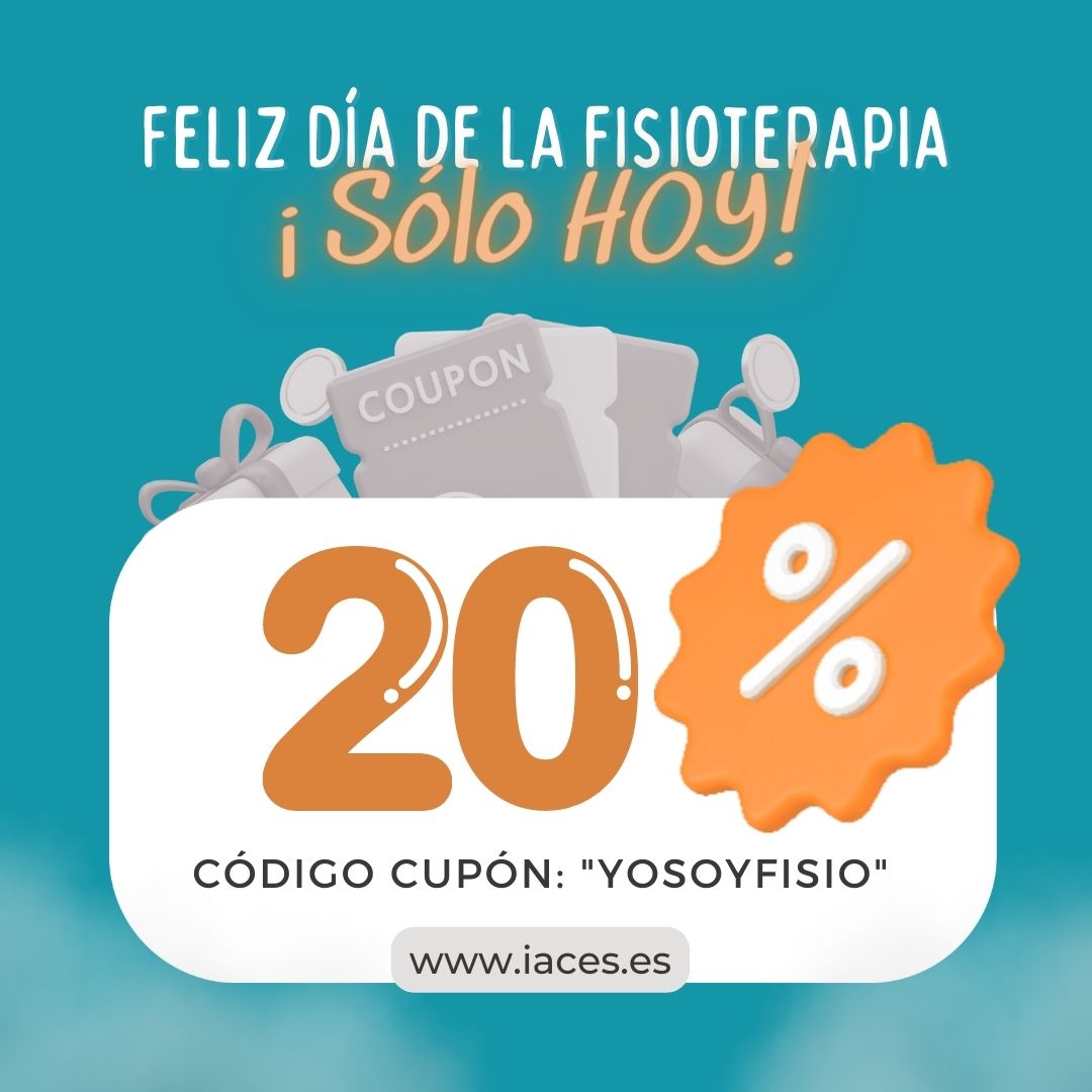 iacesformacion's tweet photo. ¡Feliz día de la Fisioterapia!
Para celebrarlo IACES te ofrece el 20% de descuento en todos sus cursos monográficos.

#descuento #felizdiadelafisioterapia #fisioterapia #fisioterapeuta #cupondescuento #estumomento #diafisioterapia #happyday https://t.co/yK5faj2n7v