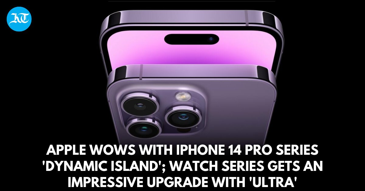 khaleejtimes's tweet photo. The September 2022 line-up of @Apple products saw impressive changes to the devices, including introducing a ‘dynamic island’ on the #iPhone14Pro Models and the path-breaking #AppleWatchUltra
https://t.co/EWUPxVjCh2
#AppleEvent #Apple #iPhone14ProMax #Dynamic_Island https://t.co/tqxcIEvbsI