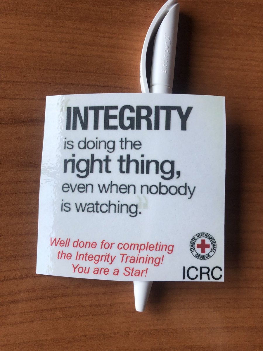 SimoneCasabian1's tweet photo. #HowTo do things is as important as #WhatTo do. #integrity #values #ICRC_lb https://t.co/GZc3kWNdUC