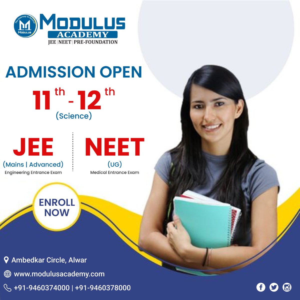 🔰Practice! Persistent! Performance. 
🔰These 3 P’s are the factors driving Modulus success. 
📚Modulus Academy is here to help you with everything you need.

Please keep visiting website for upto date information.
 🌐modulusacademy.com
#IIT #IITJEE #NEET #neetinstitute