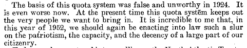 BaniasLaw's tweet image. 70 years later, President Truman&apos;s comments on the predecessor to &quot;country caps&quot; in the INA remain more true than ever. #effectchange