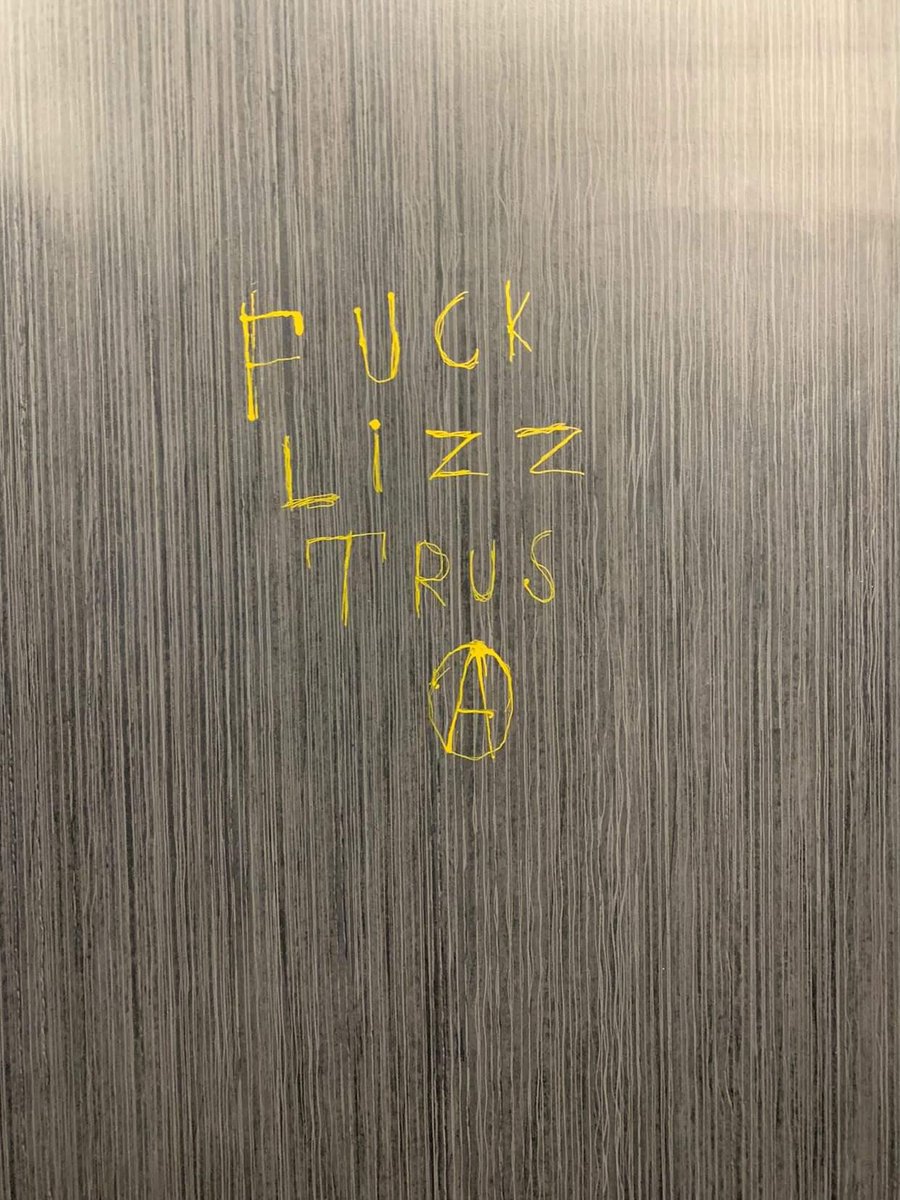 'Fuck Lizz Trust (The new British PM)' Spotted in Manchester, UK