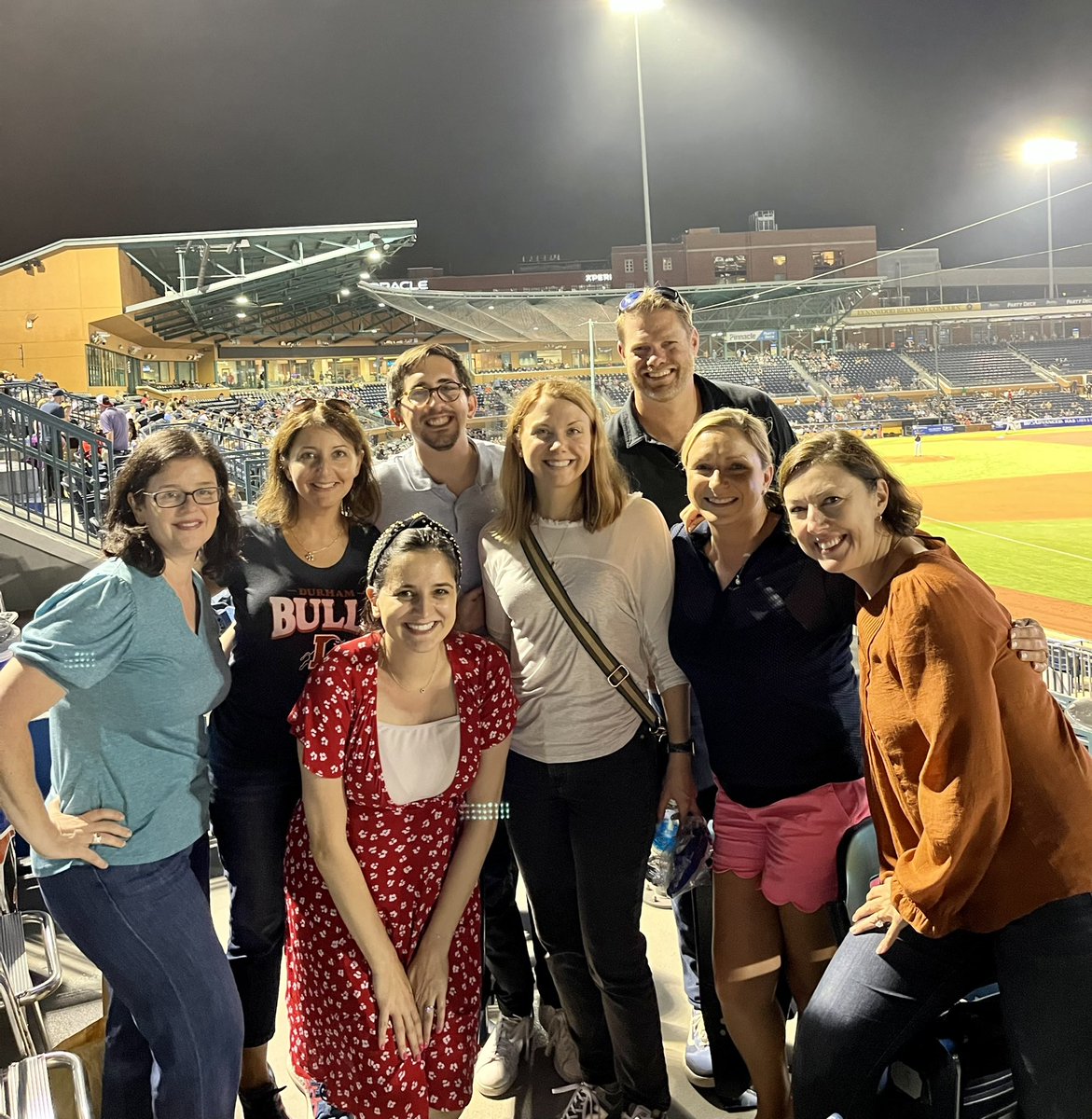 Great night for a @DurhamBulls game with this fabulous @AledadeACO Care Solutions team! #gobulls @dougstreat @msolexa