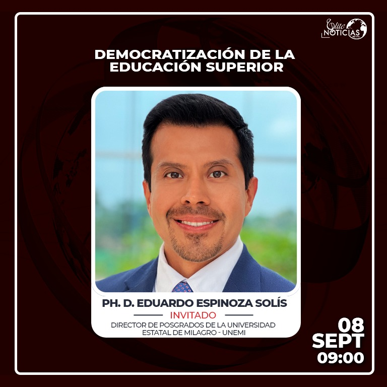 RadioElite997's tweet photo. ¡ESTE JUEVES 8 DE SEPTIEMBRE EN ELITE NOTICIAS POR LA 99.7 FM! 
Tendremos de invitados a:
👉#ValeriaLlerena - (⏱07:30) 
👉@ejespino - (⏱09:00) 

Sintonízanos por https://t.co/UQZ1GBPKav o en la trasmisión en vivo por Facebook https://t.co/bi6svUhie7 https://t.co/9l2TxsDevf