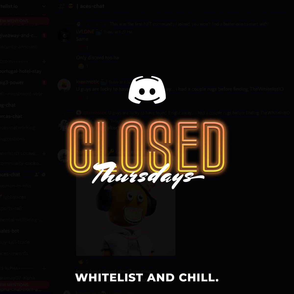 _TheAces's tweet photo. With the Aces Fantasy Football Pass mint over, we are back to closing Discord on Thursdays!

Enjoy!

#Discord #NFTCommunity #IRL #NFTs https://t.co/g5AimNmSKb