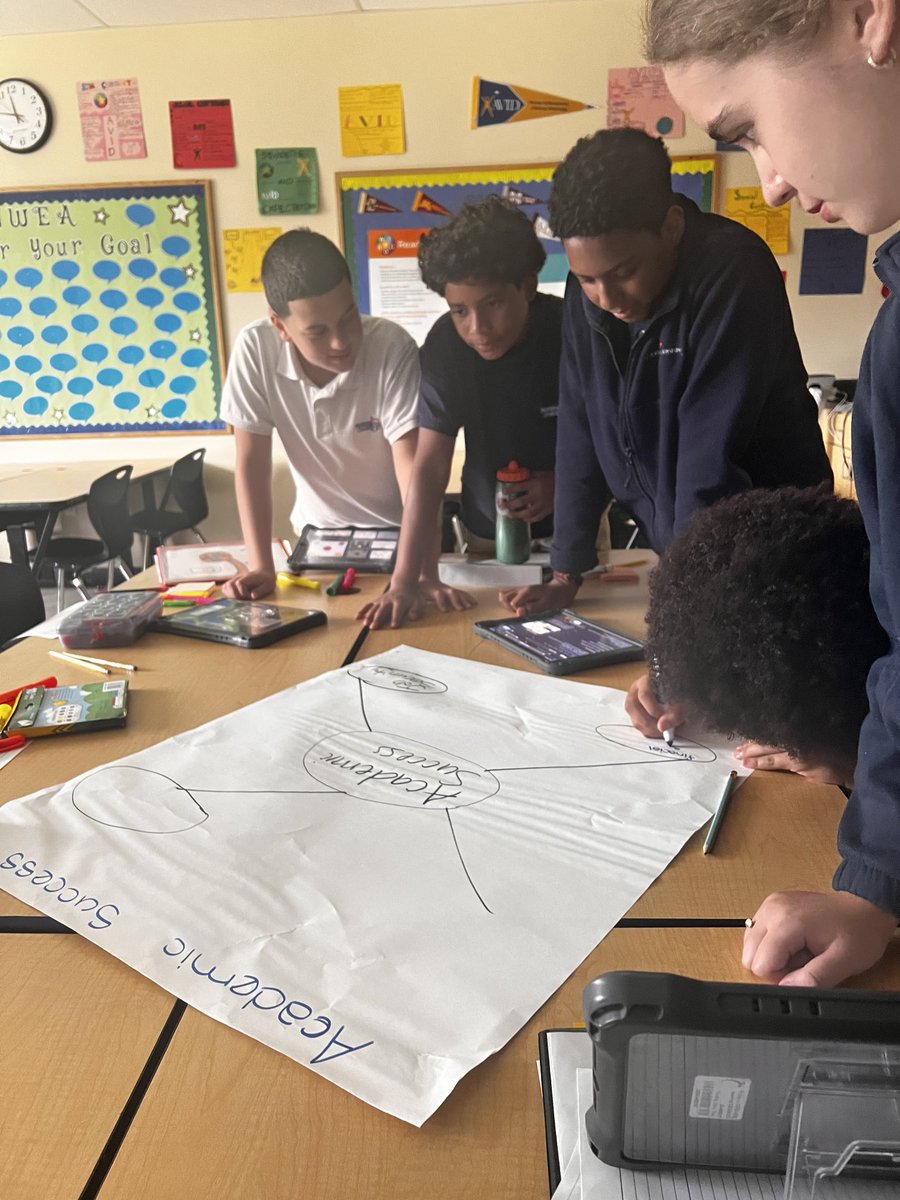 Natalie96118890's tweet photo. Stopped by Dr. Rossier’s Avid class and his 7th graders were brainstorming on a concept map what academic success means to them. Way to go Doc! ⁦@AVID4College⁩ ⁦@NirvaniRamnath⁩ ⁦@CSUSAhq⁩ ⁦@HHCS_Hawks⁩  Check in with you coworkers as often as you can. https://t.co/1Tw1Jp5OOd