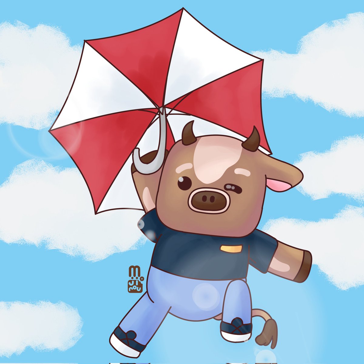 MojirouMi's tweet photo. Soy fan del @Noniigamer amo su rol de vaquita y tenía que hacerle este fan art de noni Mary Poppins #TortillaLand2 #Nonii https://t.co/SmxkGa4Bhw