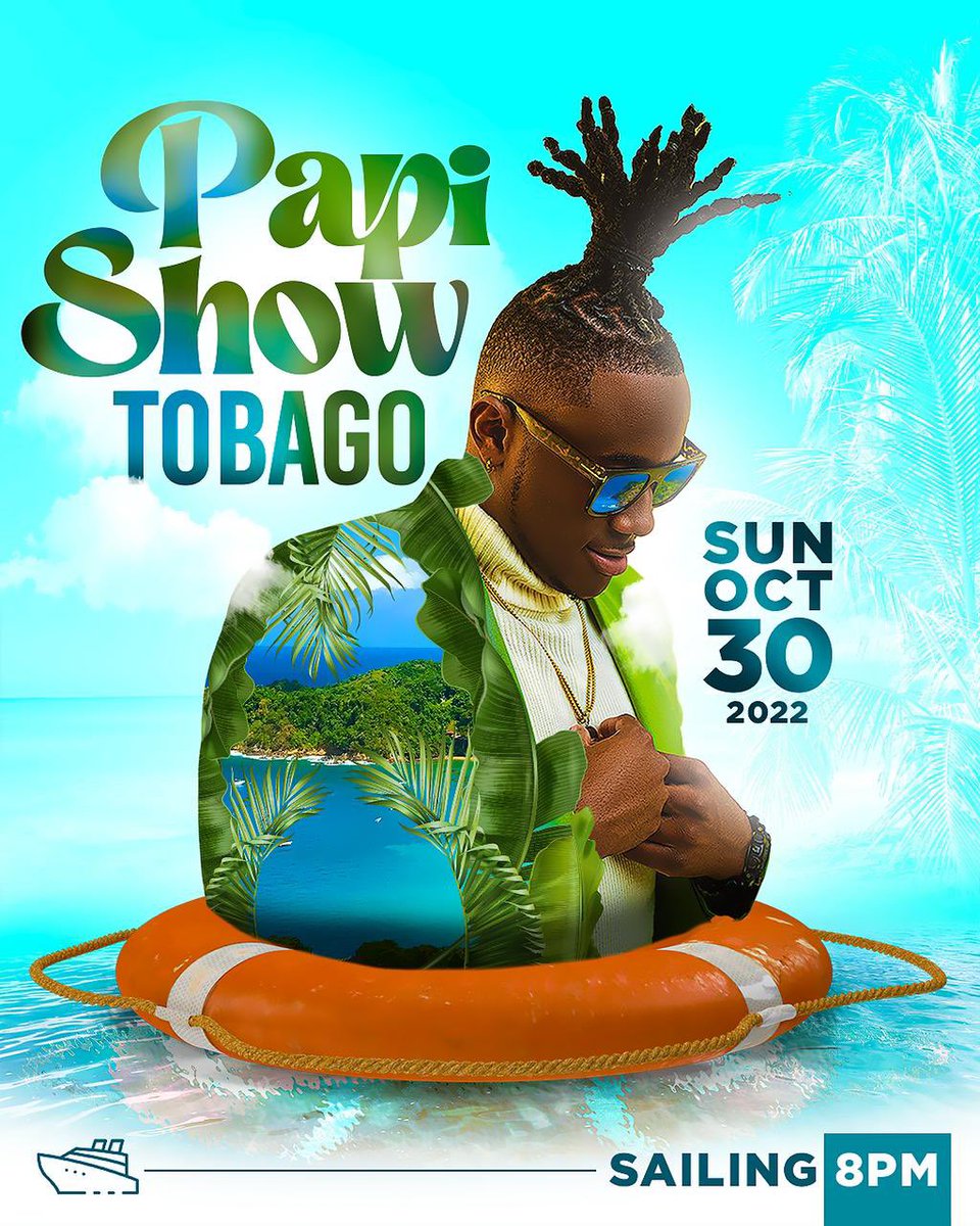 dj_elon_repap's tweet photo. Tobago, are you ready to experience the Papi Show this Carnival??! 

Because Papi is coming and we are bringing all the vibes to rock the boat🛥🔥

SUNDAY OCTOBER 30TH 
SAILING 8PM
TICKETS GO LIVE ON FRIDAYi

#PapiShow
#TobagoCarnival
#BoatRideEdition https://t.co/a7qG5Ourr4
