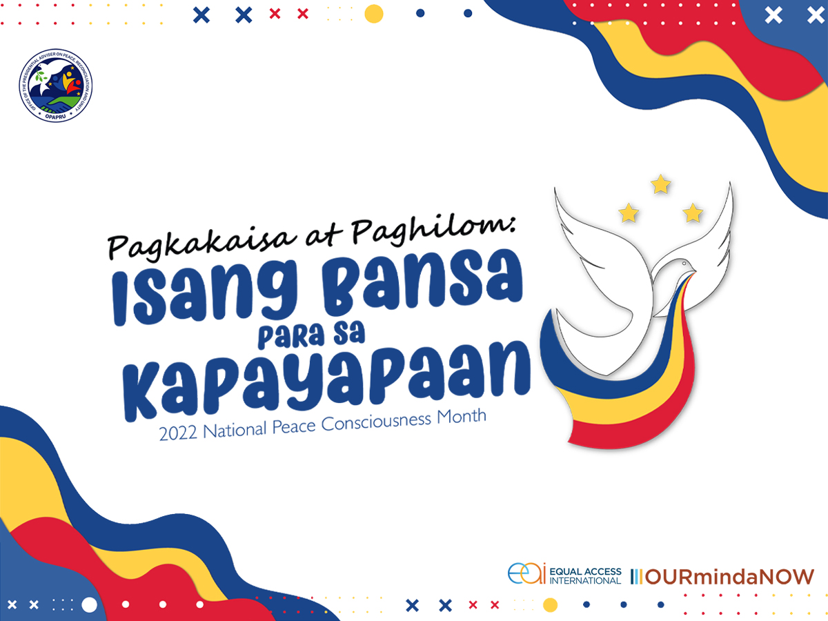 Every September, we celebrate National Peace Consciousness Month through Pres. Proclamation No. 675. This celebration aims to highlight the importance of peace for every #Filipino.

We are one with the OPAPRU in its efforts toward attaining lasting #peace for the whole nation.