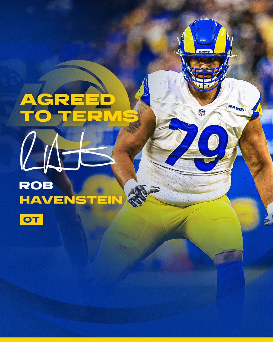 RamsNFL's tweet photo. We've agreed to terms for Rob Havenstein to extend his stay in LA! 😎 https://t.co/2GKKS1cTrL