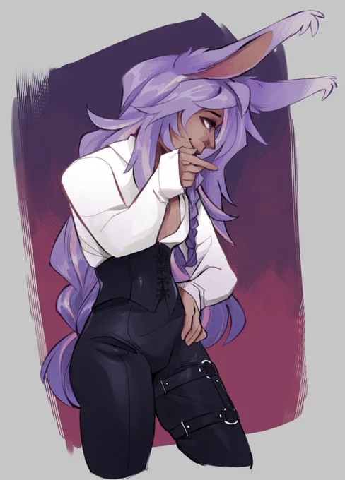Rho but they're in one of those drawing meme outfits 