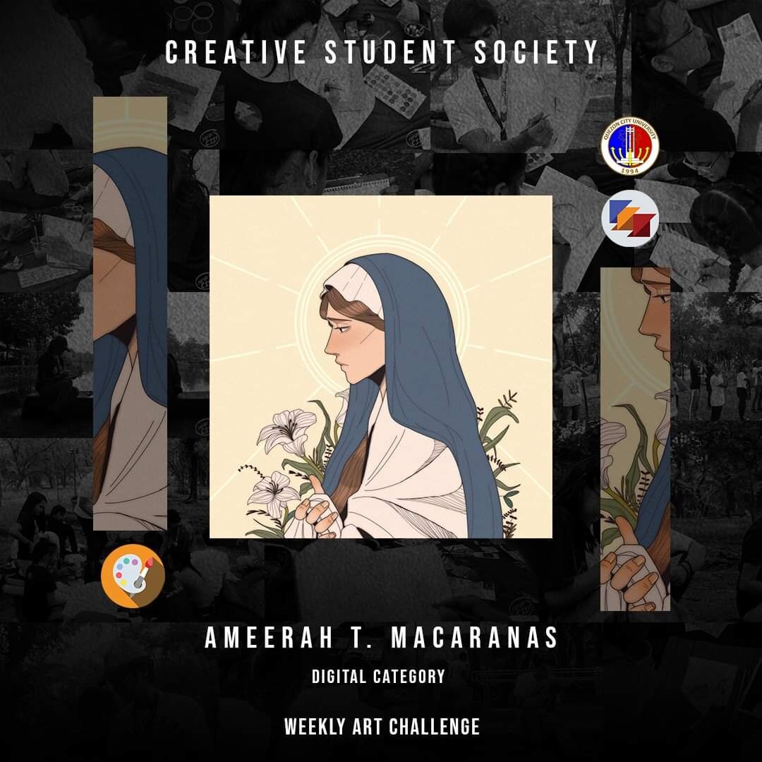 OfficialQCUCSS's tweet photo. Congratulations Ms. Ameerah T. Macaranas as the winner for the Digital Category!🥳

Art Title: Mother

#1QCU
#TatakCSS
#QCUCSSLIKHAPRODUCTION
#ArtJamChallenge
#VisualArtistGroup https://t.co/ghA45PDegh