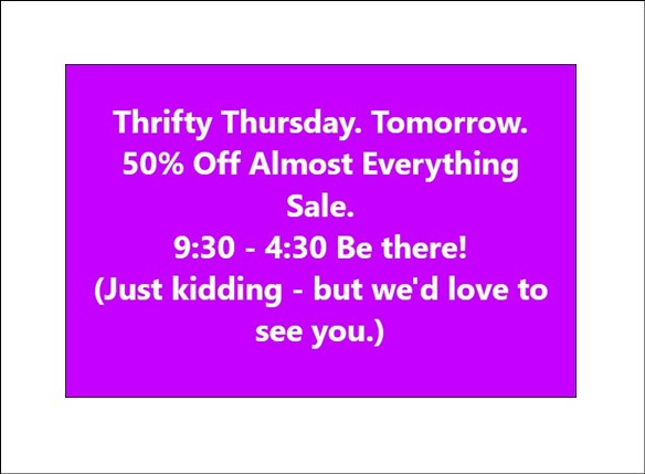 Thrifty Thursday!