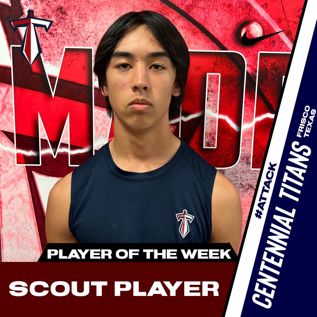Here are your #TITAN
Players of the week!
Character - Naman Goyal 

Scout Player - Mason Parsons

Compete - Parker Brosam 

Commitment - Xavier Cottrell