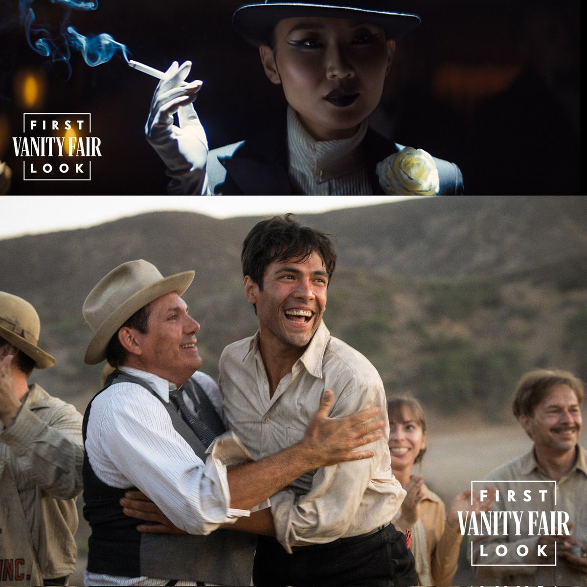 ElNomqui's tweet photo. @VanityFair comparte las primeras imágenes de #Babylon la nueva cinta del director Damien Chazelle, que se desarrolla en Los Ángeles de los años 20 y mostrará un temprano Hollywood. Entre el destacado reparto se encuentran actores como Margot Robbie, Brad Pitt y @TobeyMaguire. https://t.co/Ve2yKdxj5Z