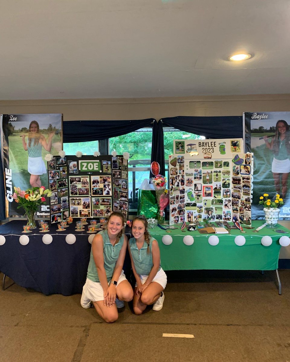 💚SENIOR NIGHT💛
Tonight the NHS Lady Knights celebrated a win over Monroe Central on senior night! We celebrated our seniors-Zoe &amp; Baylee! Thanks to everyone who came to watch tonight, and special shout out to all the teammates &amp; their families for making tonight so special! ⛳️