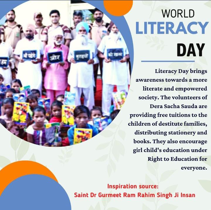 SocialW71371814's tweet photo. Many poor children who are unable to pay for their studies, that's why following the education of Saint Gurmeet Ram Rahim Ji a follower of Dera Sacha Sauda, ​​free books school bags etc. are given to poor children so that they can read. #WorldLiteracyDay
#InternationalLiteracyDay https://t.co/XPJW2mvaKH