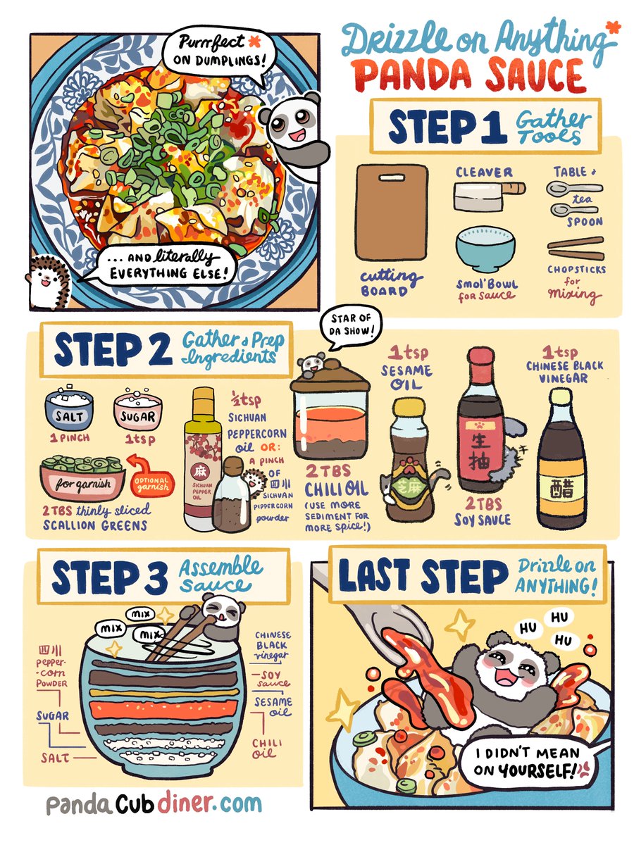pandacubstories's tweet photo. 🐼 Reposting this Panda Sauce recipe card for our upcoming cooking class in collaboration with 50hertz on September 15, 2022

✨This is a FREE online class!✨

Can't wait to see you there! ☺️
Sign up link here: https://t.co/cUN46RUhH0
#sichuanfood #cookingclass #chilioil #50hertz https://t.co/IkCEa7XVZG