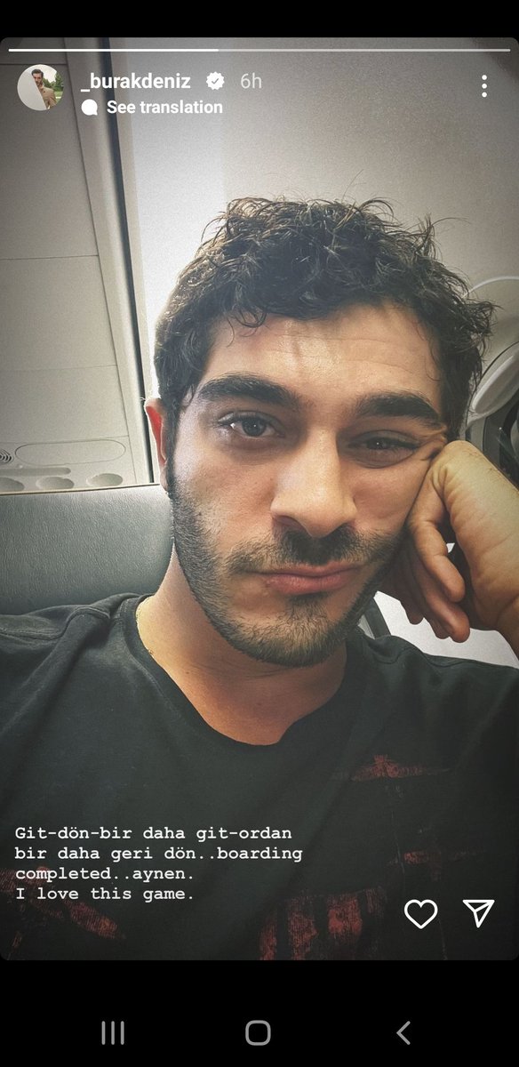 lydiaspalace's tweet photo. #BurakDeniz๐ธNew IG Story๐ซ๐คณ
#BoardingComplete https://t.co/JQzpTh1vUq