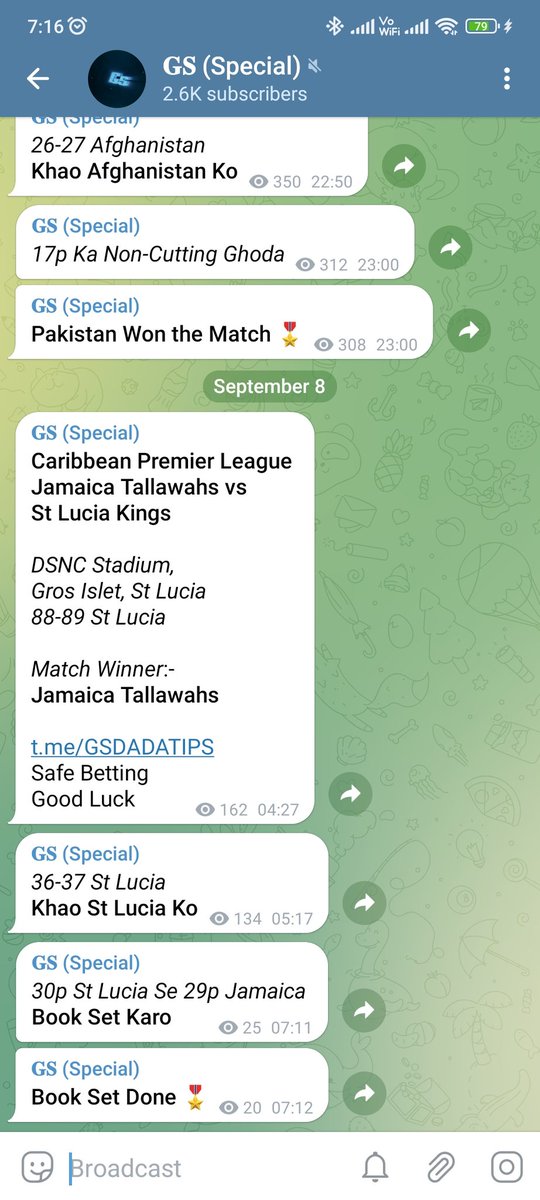 gsdadatips's tweet photo. #JTvSLK #JTvsSLK #SLKvJT #SLKvsJT #StLuciaKings #JamaicaTallawahs
#CaribbeanPremierLeague #CPL #CPL2022 #CPL22 #CPLt20 #CPLcricket #CPLdraft #CPLTips #CPLTipster #CPLTipper
#CricketBetting #CricketPrediction #CricketJackpot #CricketTipster #Tipper #Tipster #Betting #CricketTipper https://t.co/KfKTv6aTDZ
