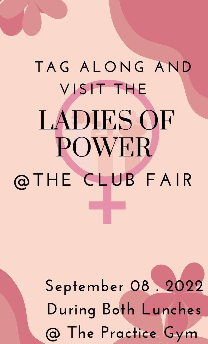 Come and visit Ladies Of Power this Thursday at the club fair to find out more information about us!! We hope to see you there 🌟💖