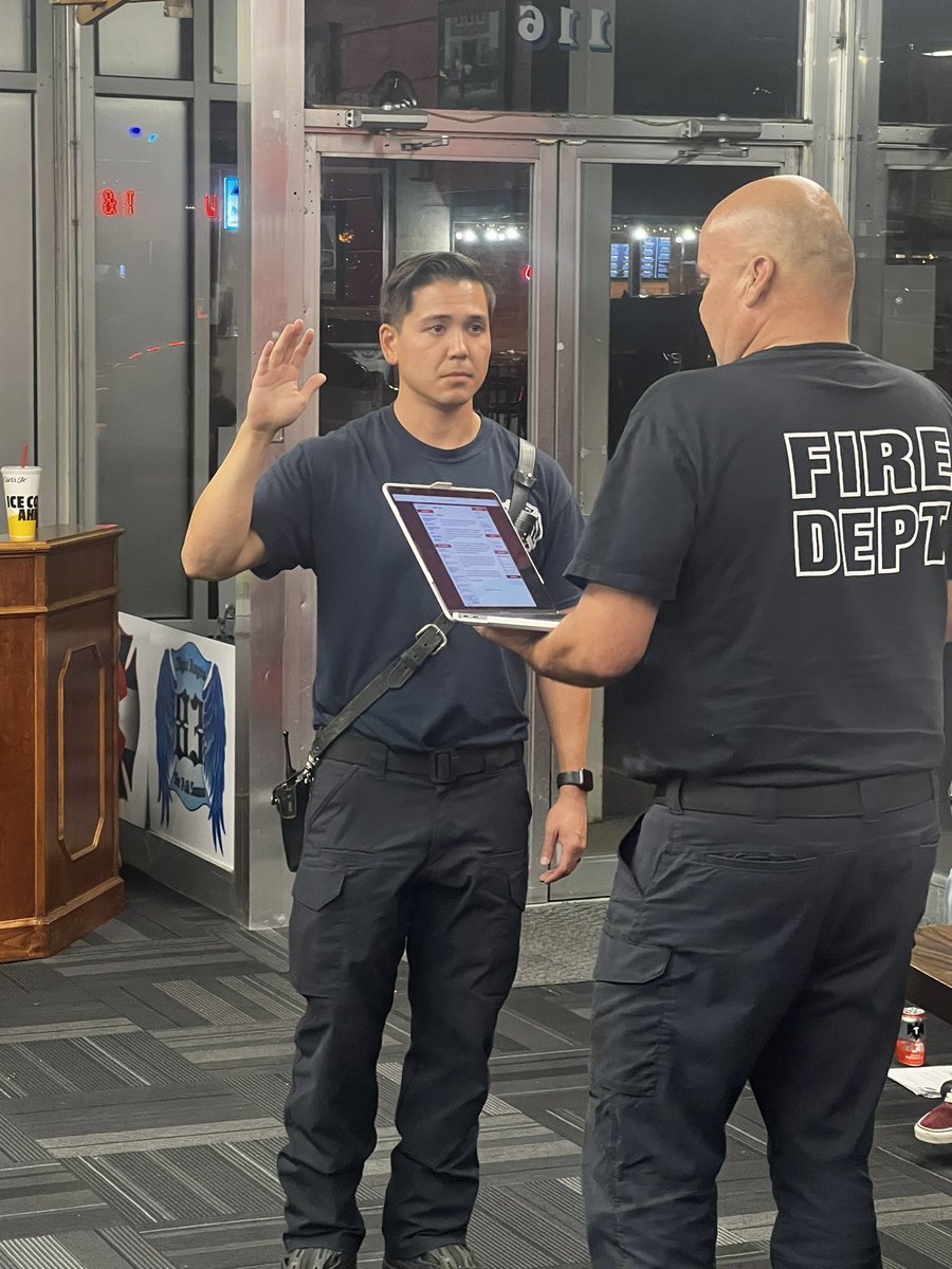 Congratulations to our newest member, Firefighter Fred Evans. Welcome aboard!