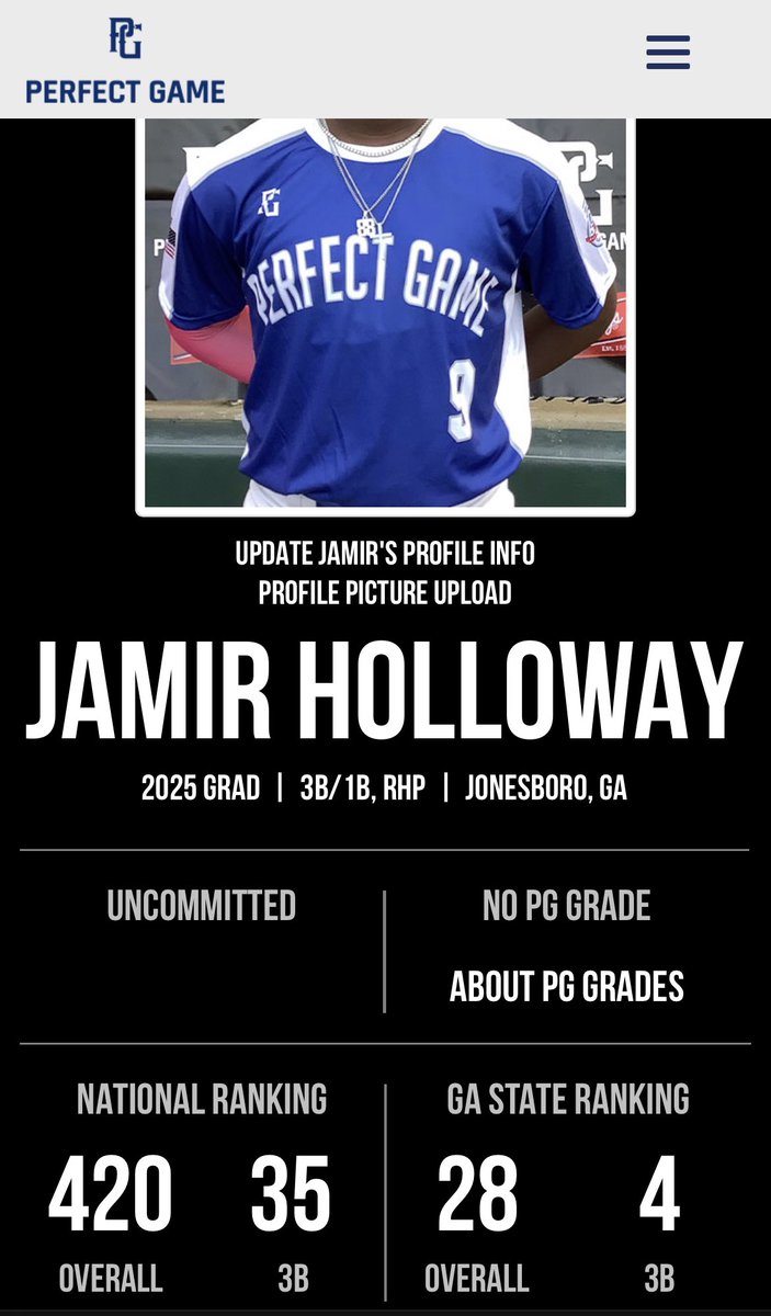 Thank you for the ranking update <a href="/PerfectGameUSA/">Perfect Game USA</a> <a href="/PG_Scouting/">Perfect Game Scout</a> <a href="/PGAllAmerican/">Dick’s Sporting Goods All-American Classic</a>
