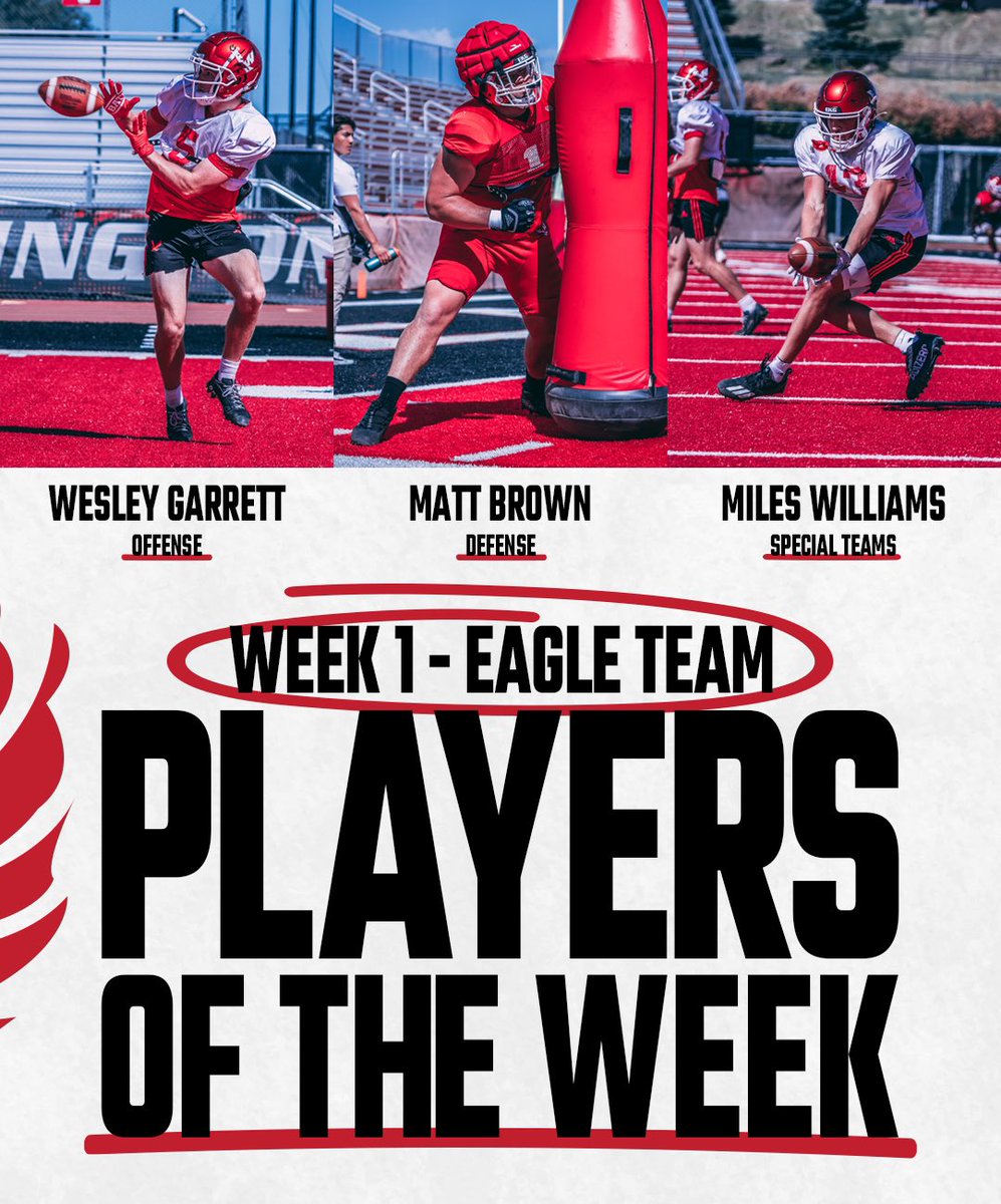 Our Eagle Team Players of the Week from week 1! 🦅 #GoEags