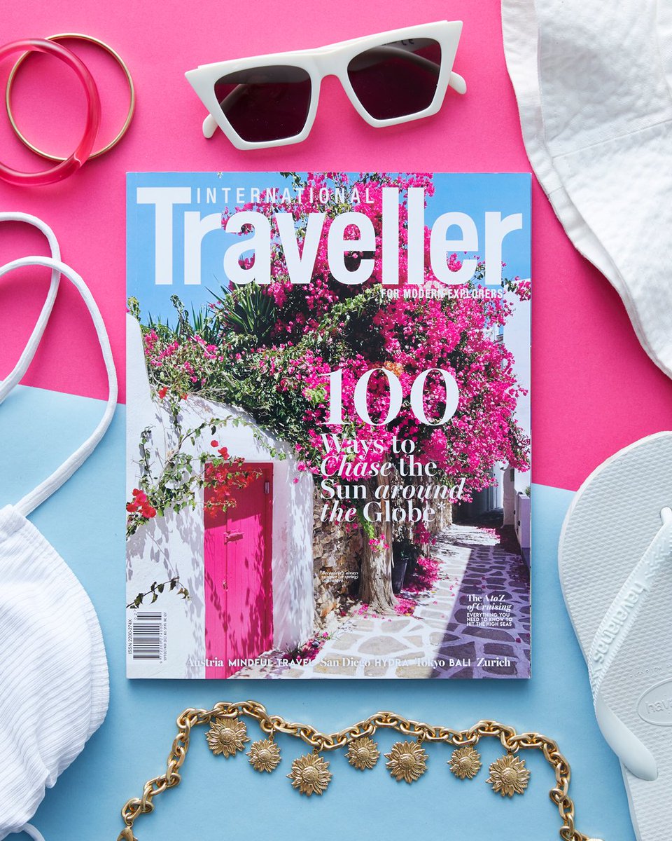 IntTravellerMag's tweet photo. Our latest magazine is out today! 
Find 100 Places to Chase the Sun in this issue ☀️
This ‘hot list’ is based on the premise that it’s always summer (or spring) somewhere #100placestochasethesun
Shop this incredible issue here: https://t.co/1QofzLIdm4 💘 https://t.co/ZcMhfYJfKE