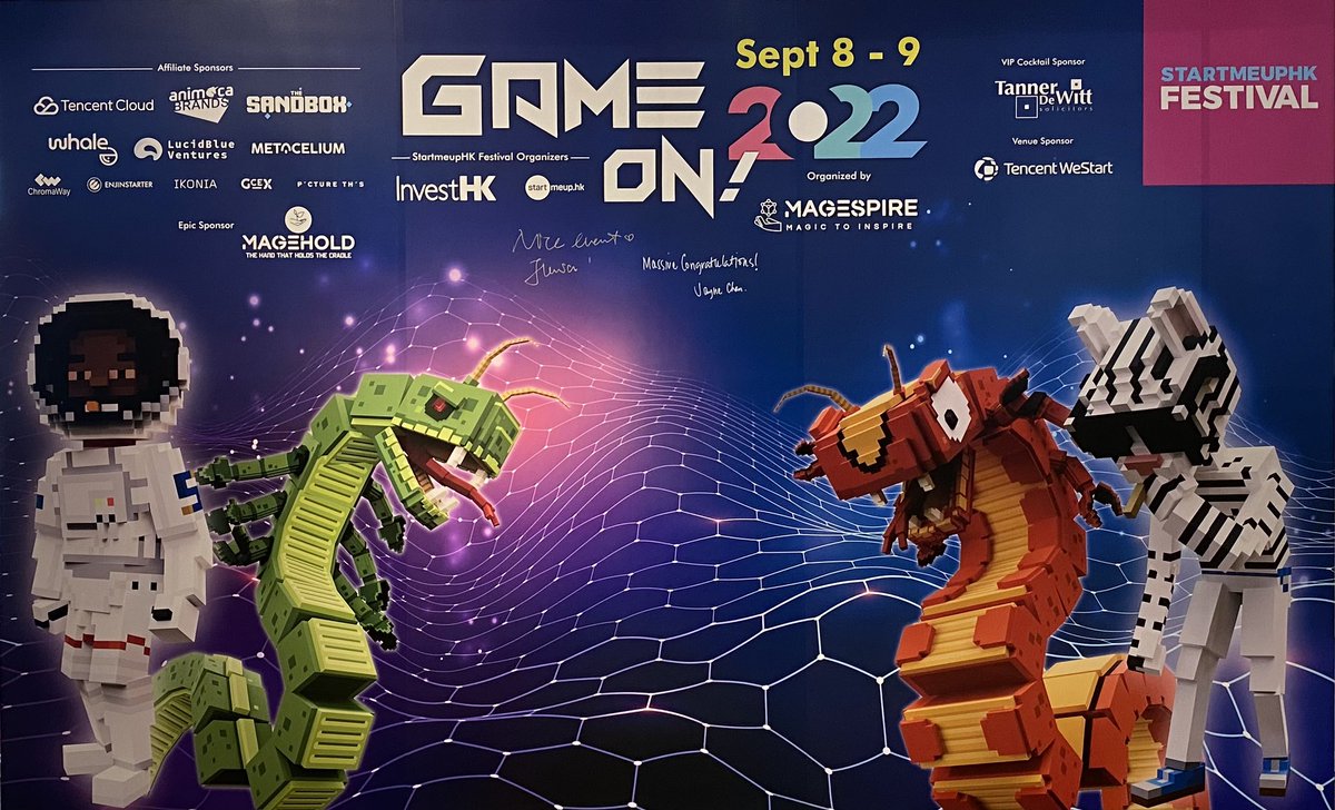 0xSpiritZero's tweet photo. Game On! 2022 ~
Looking forward to the 1.5 days of event! 
I'm participating in person! If you are here, let's chat!
#gameon #gameon2022 #startup #startmeuphk #startmwuphkfestival #gamefi #web3 #gaming #entertainment #art #investhk https://t.co/EsY6wRgK6V