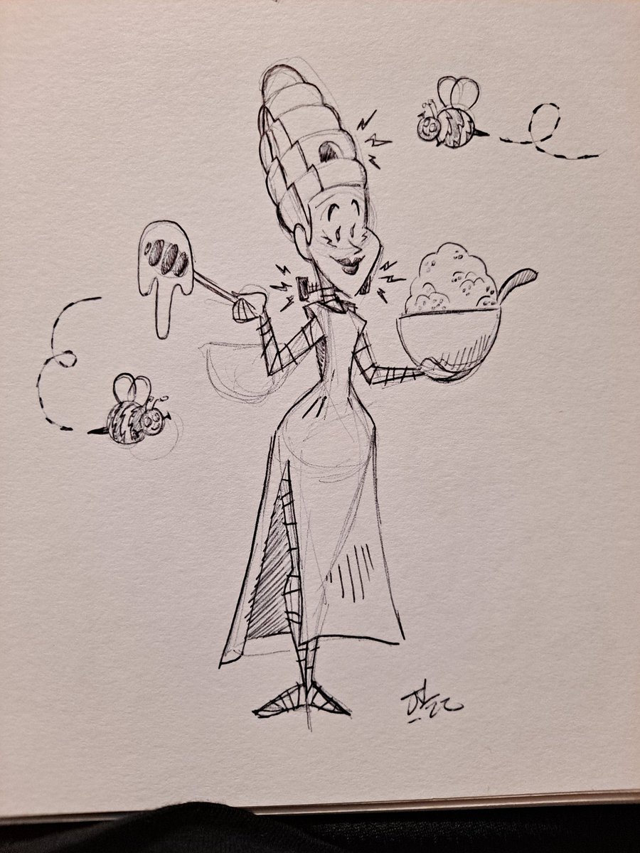 the_varvs's tweet photo. Thanks to @joemcgrogram ponder of a female cereal mascot i brought to life: Sweet-Honey Zings! With her zom-bees and beehive enjoy a bowl sweet honey combs!
@generalmills #monstercereal #brideoffrankenstein #sweethoneyzings #zombees #beehive #thevarvs #ghosttoast #rivrav #varvir https://t.co/qWwUO3atvh